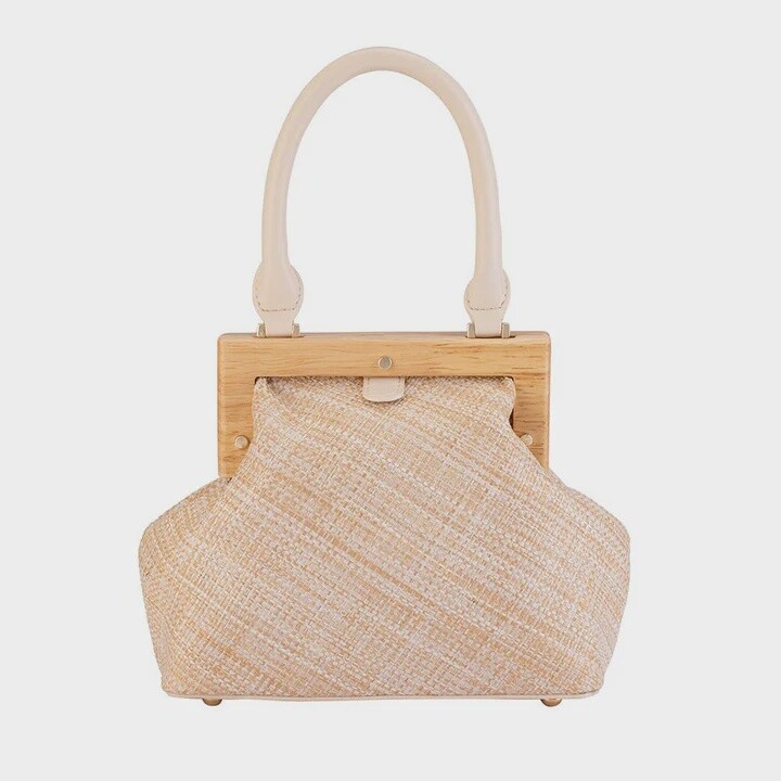 PIPER STRAW HANDLE BAG - NATURAL - OLGA BERG
