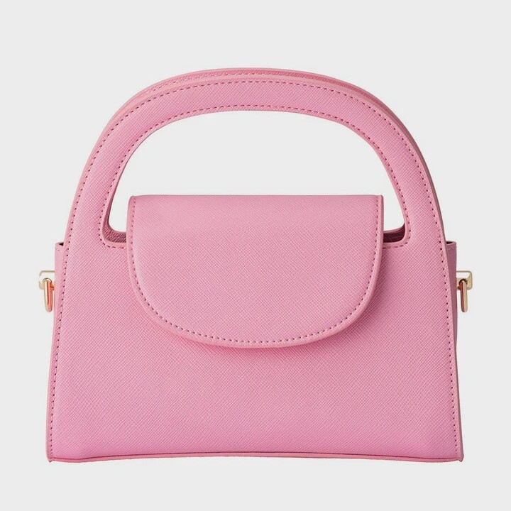 IVY CURVED HANDLE BAG - PINK - OLGA BERG