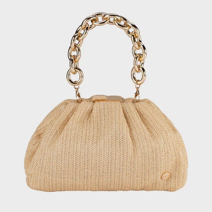 TILDA WOVEN CLUTCH - NATURAL - OLGA BERG