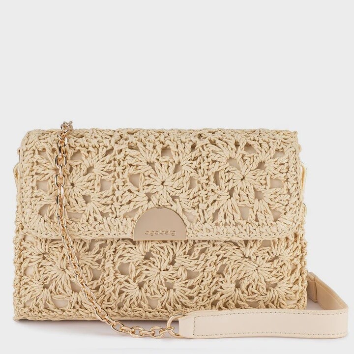 MILLIE CROCHETED SHOULDER BAG - NATURAL - OLGA BERG