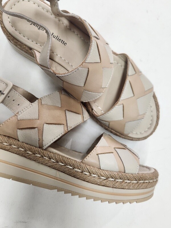 ACKE LEATHER SANDAL - CAMEL &amp; ALMOND - DJANGO &amp; JULIETTE