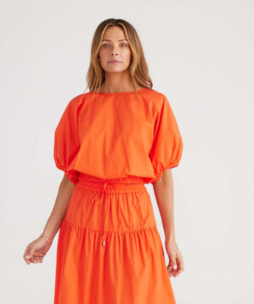 HETTIE TOP - MANDARIN - BRAVE &amp; TRUE
