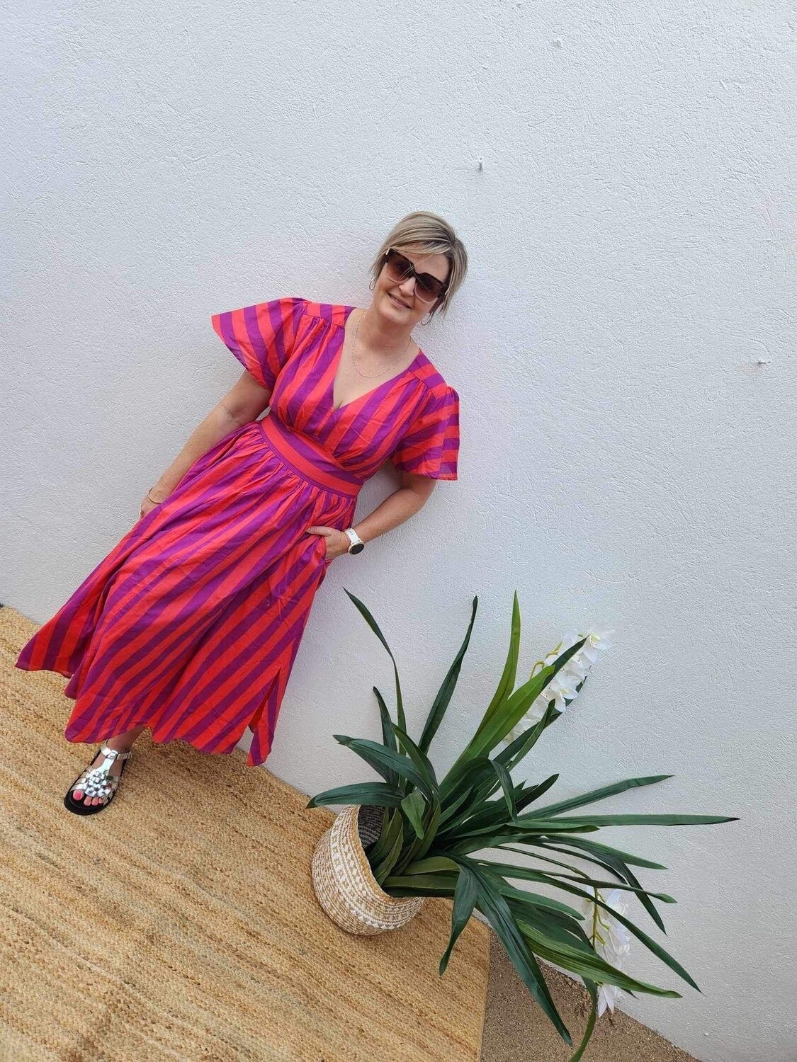BLOSSOM DRESS - YUZU STRIPE - HOLIDAY