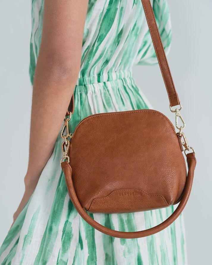 VIGO CROSSBODY BAG - TAN PEBBLE - ELMS+KING