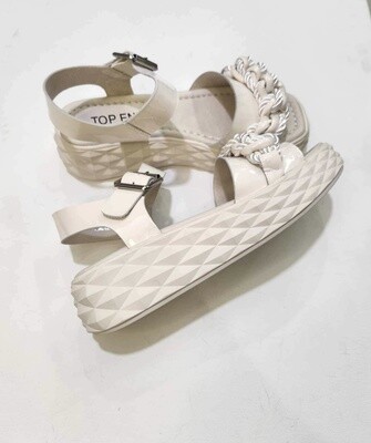 RULIA LEATHER SANDAL - IVORY PATENT - TOP END