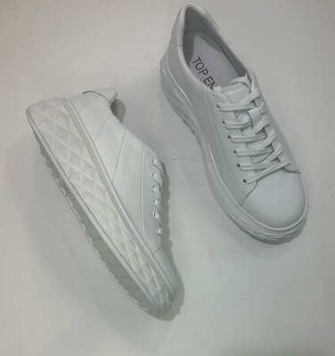 IRSIA LEATHER SNEAKER - WHITE - TOP END