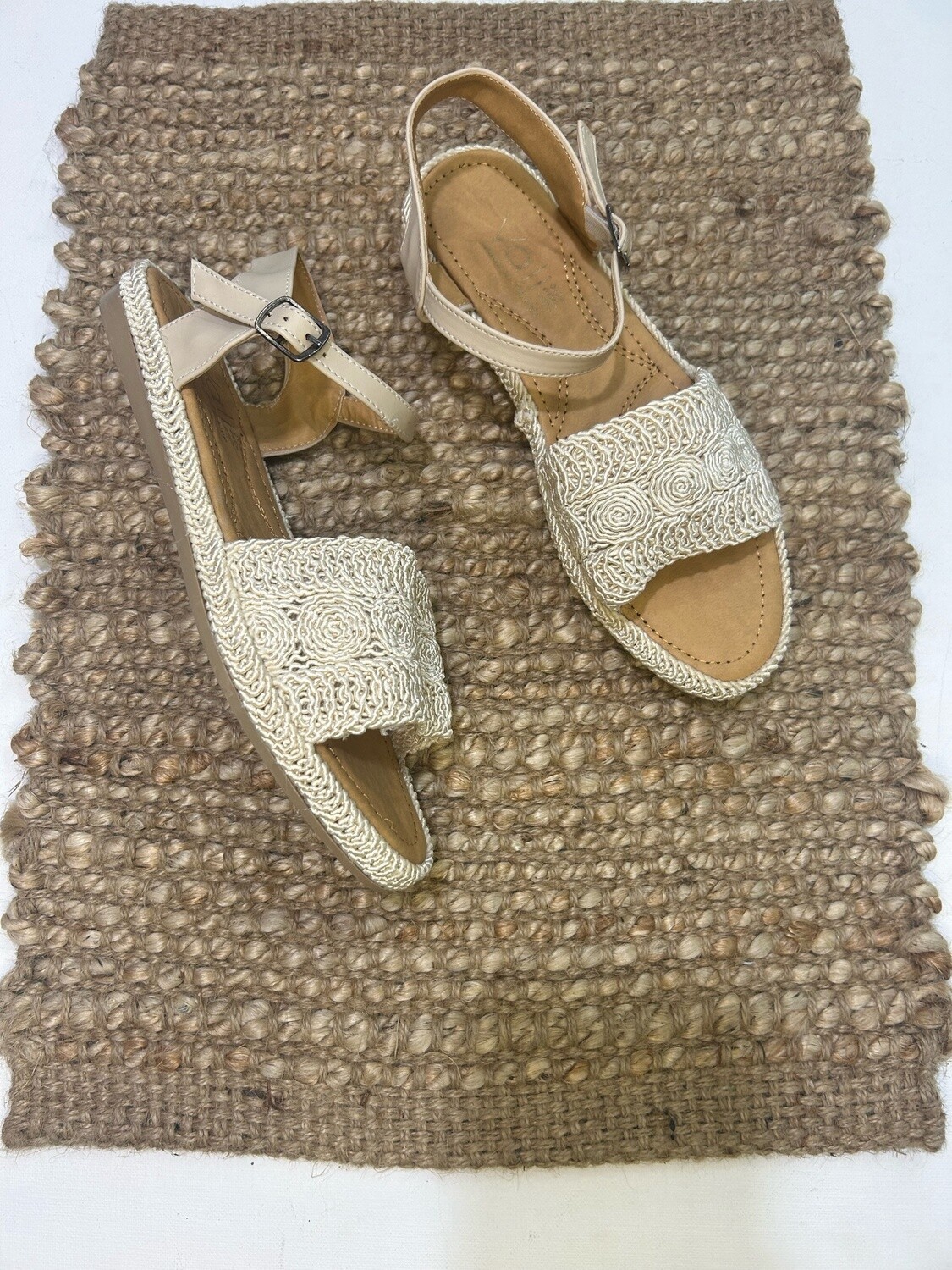 YAZ CROCHET SANDALS - BEIGE - VALI