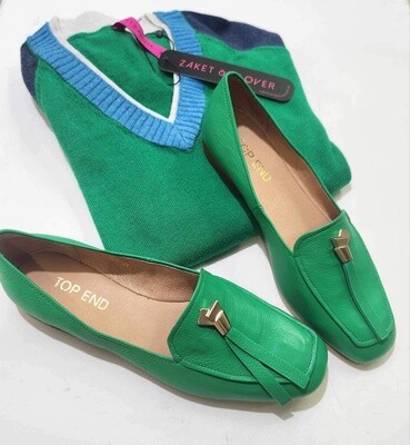 MARCELO LEATHER LOAFER - BRIGHT EMERALD - TOP END