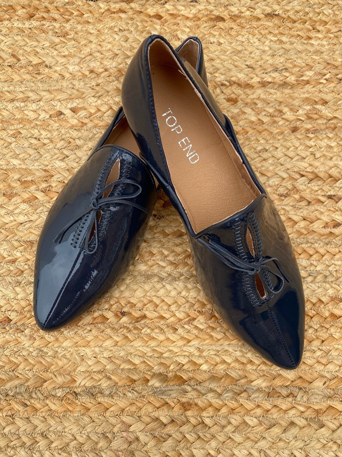 SOMMER PATENT LEATHER LOAFER - NAVY, Size: 37