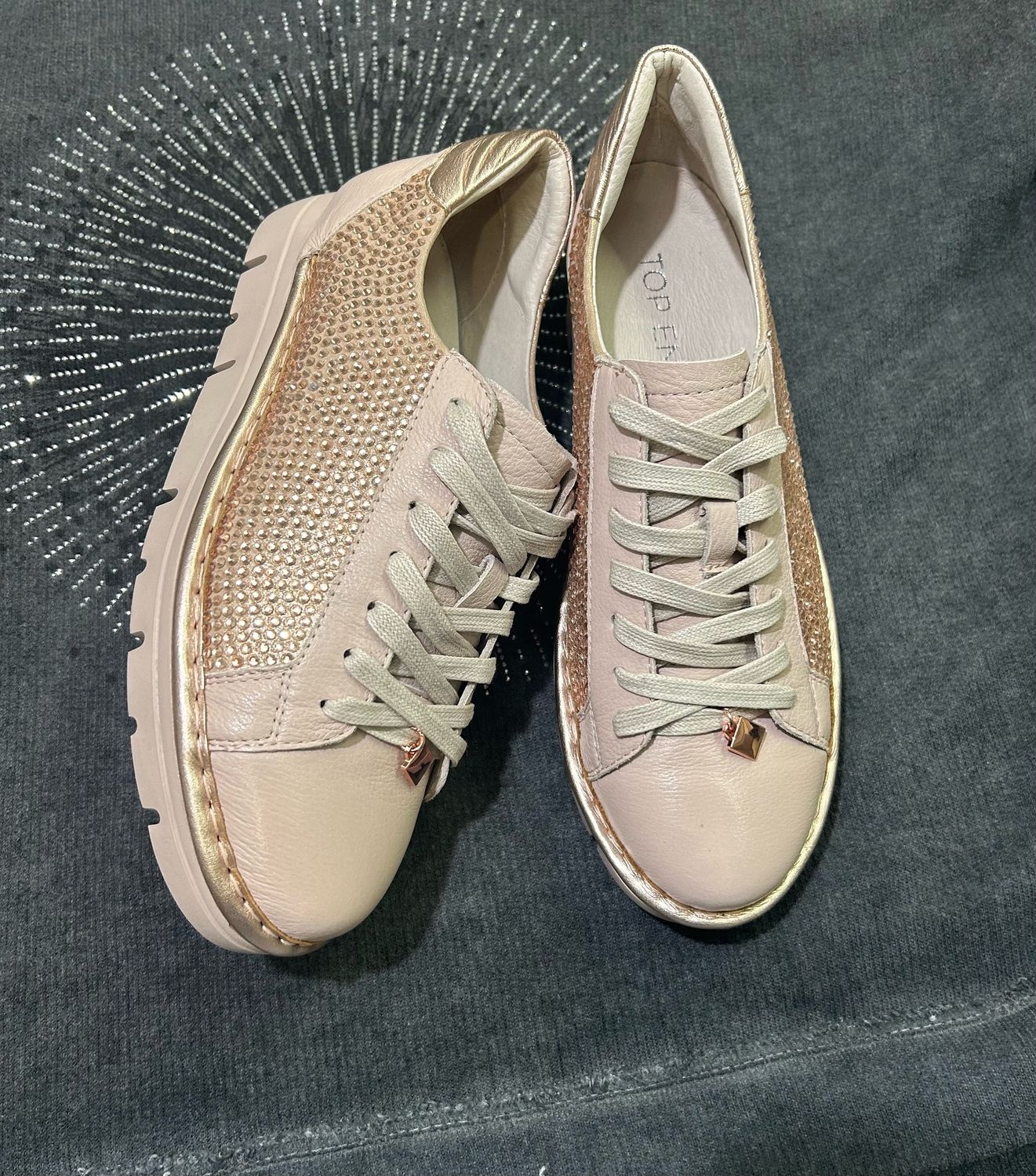 ELFORD LEATHER SNEAKERS - DUSTY PINK