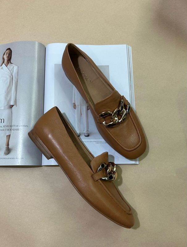 MELINE LEATHER LOAFER - TAN