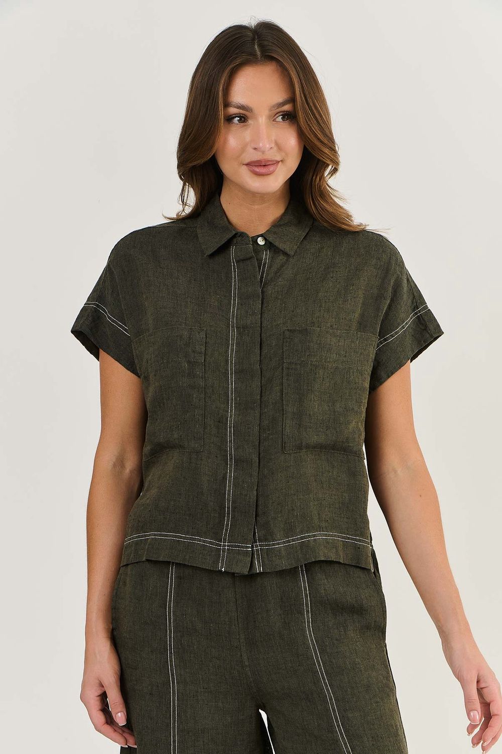 SOPHIE LINEN TOP - LIC