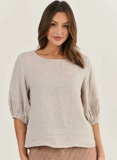 EL LINEN TOP -  DUNE