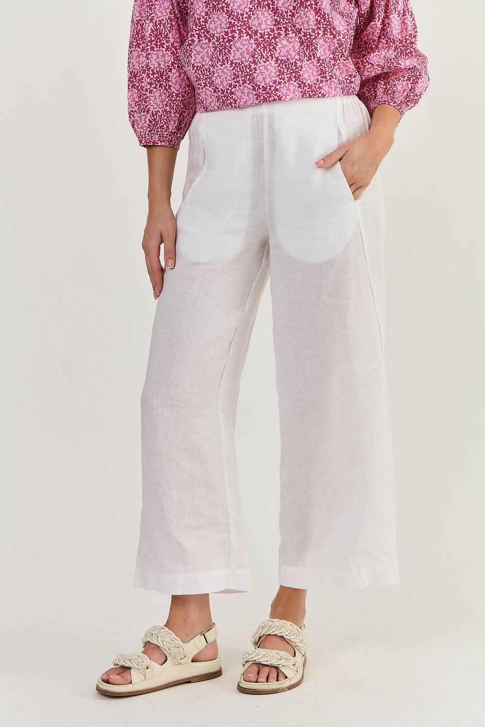 TILLY LINEN PANT - WHITE