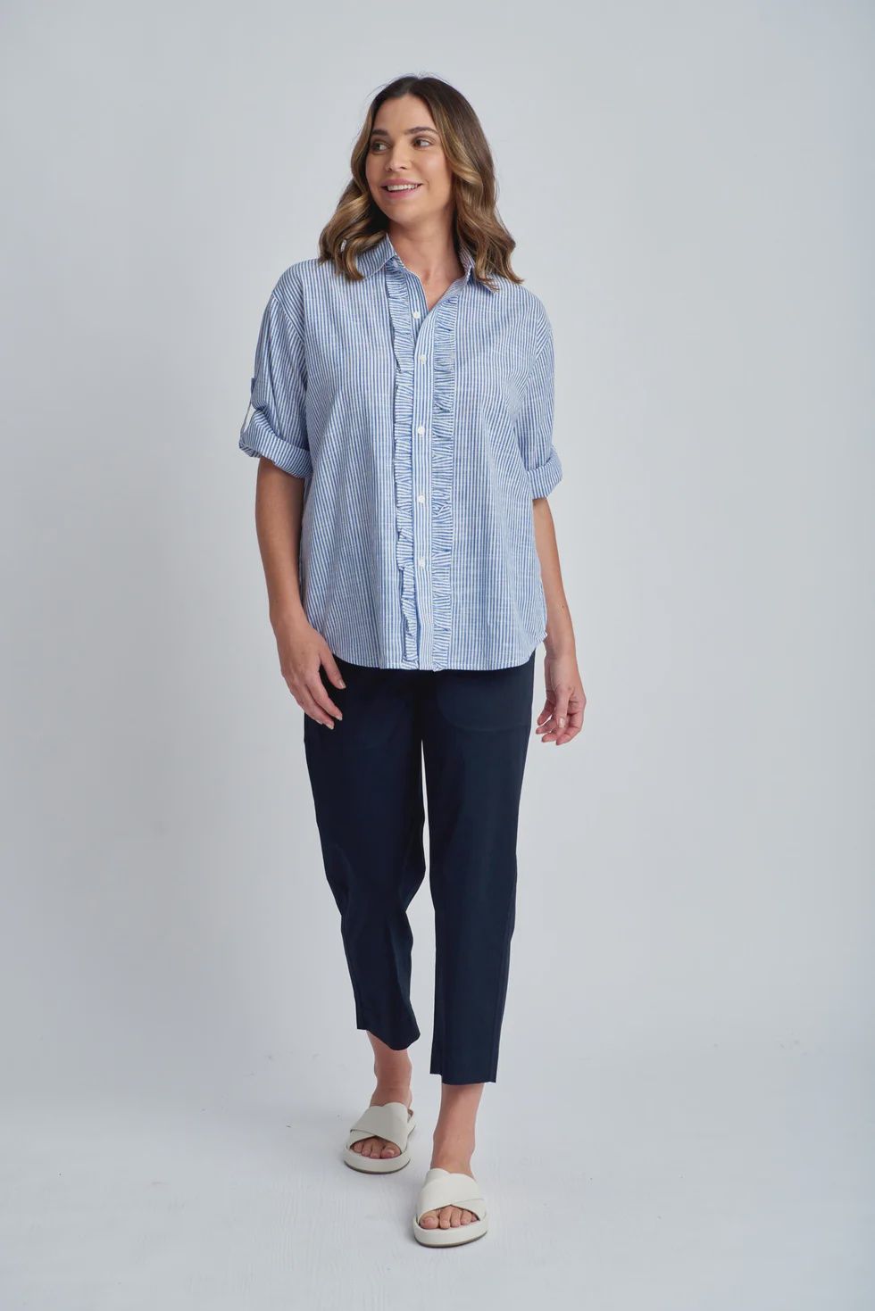 CROPPED PANT - NAVY