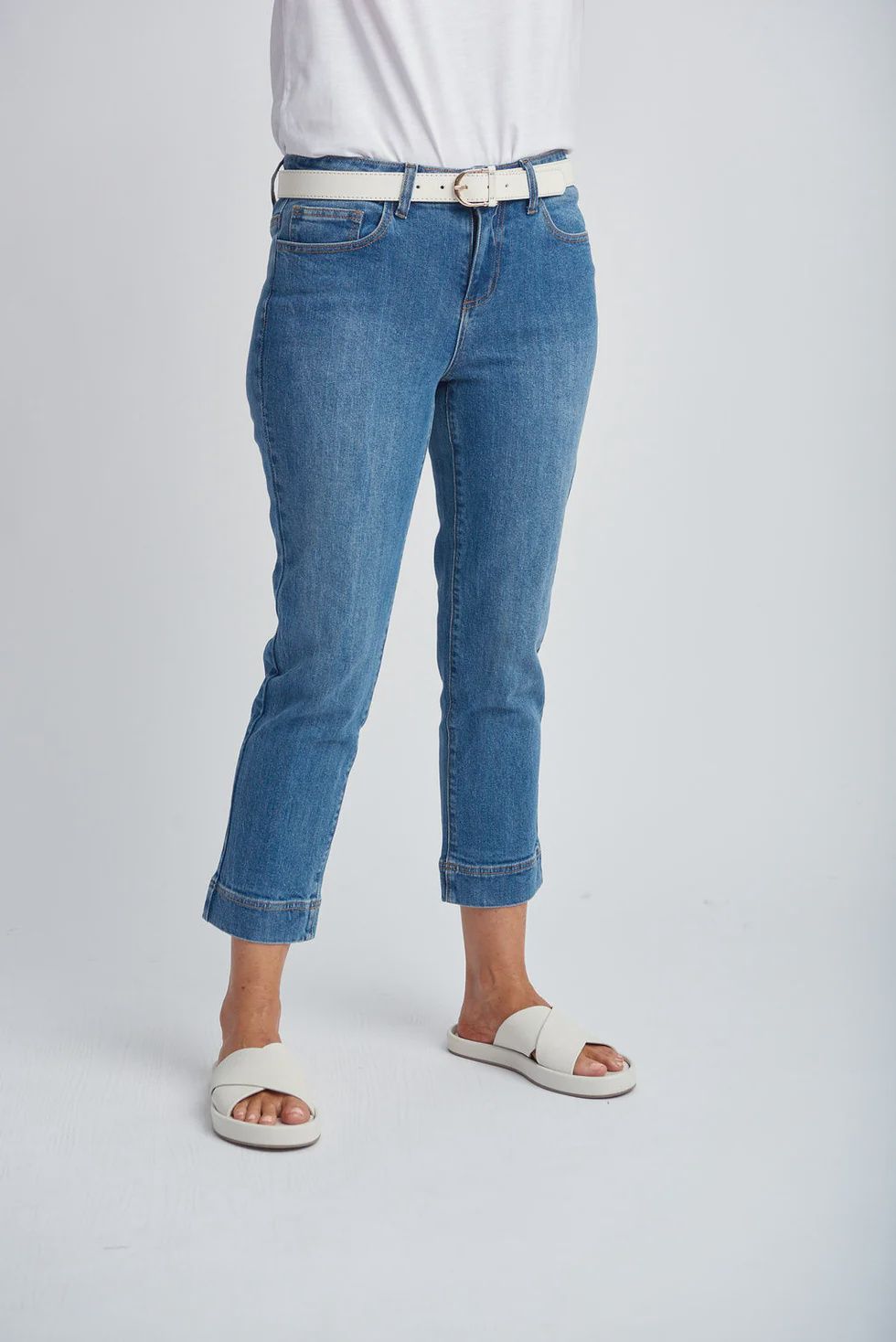 DENIM 3/4 CAPRIPANT - SAND