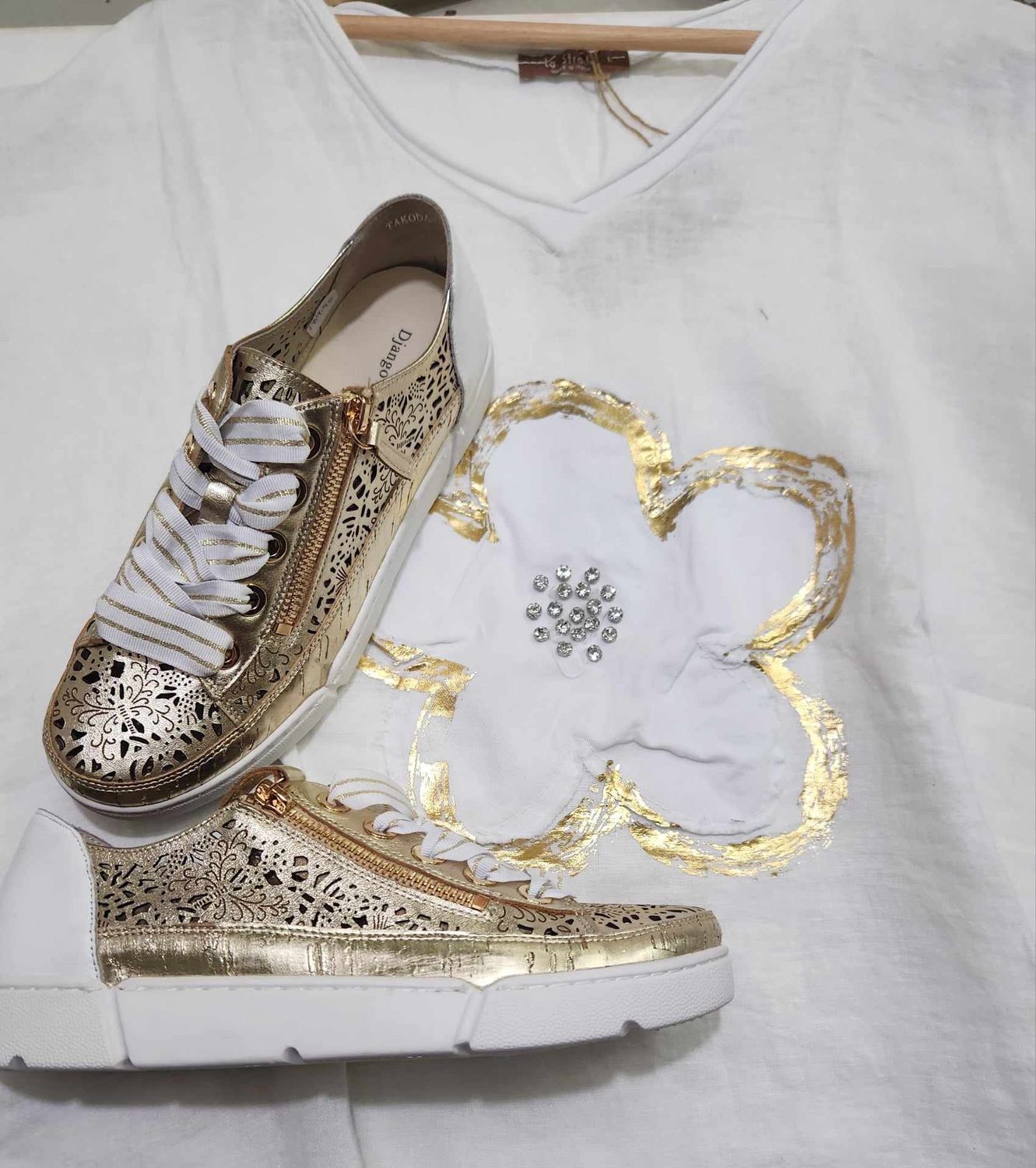 TOKODA LEATHER SNEAKERS - GOLD