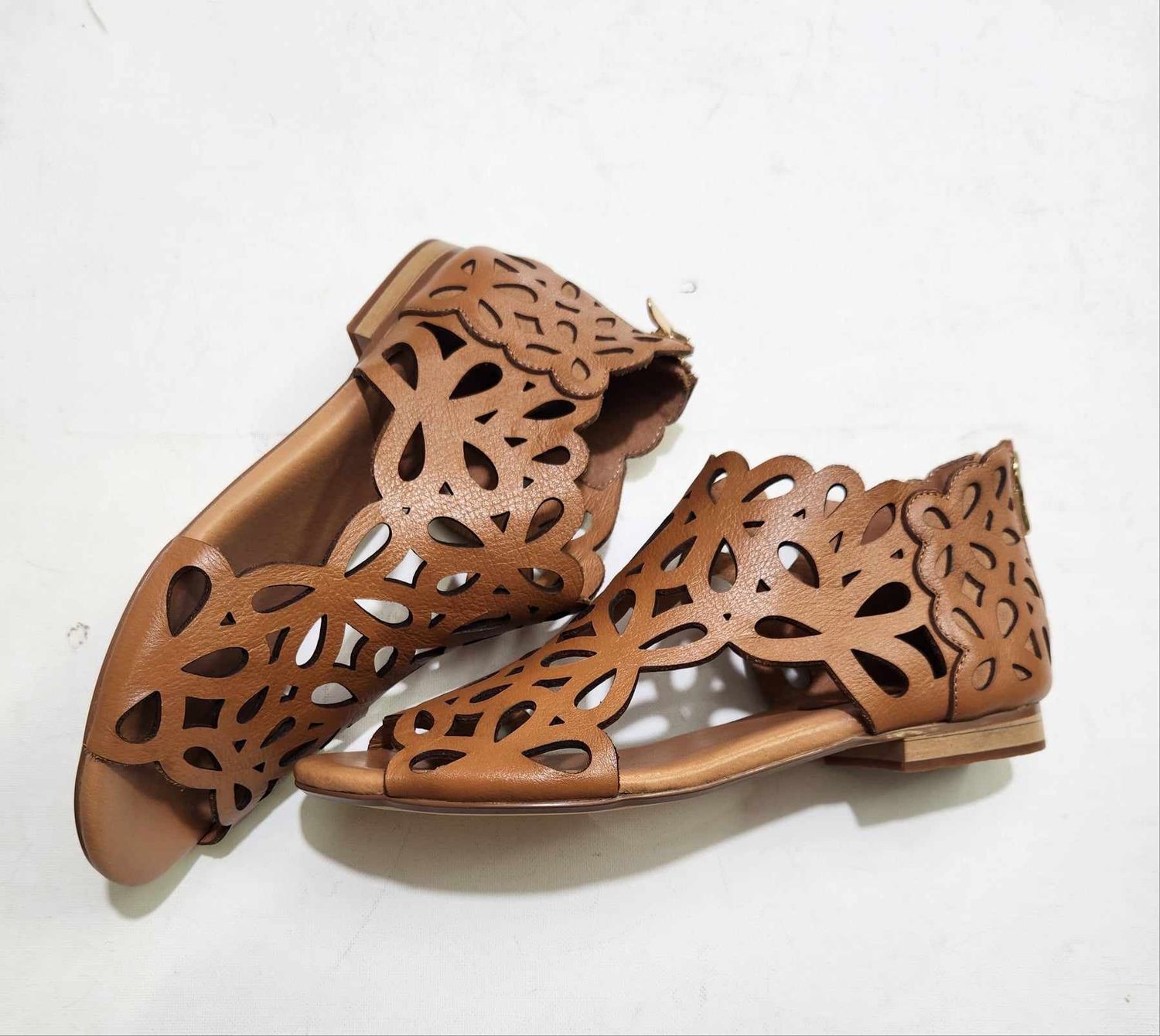 PIETRO LEATHER SANDALS - TAN