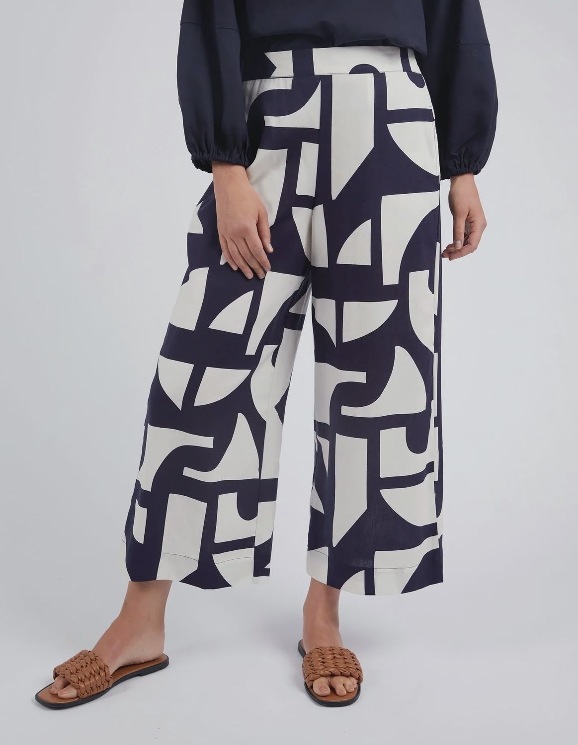DALI ABSTRACT PANT - MIDNIGHT NAVY