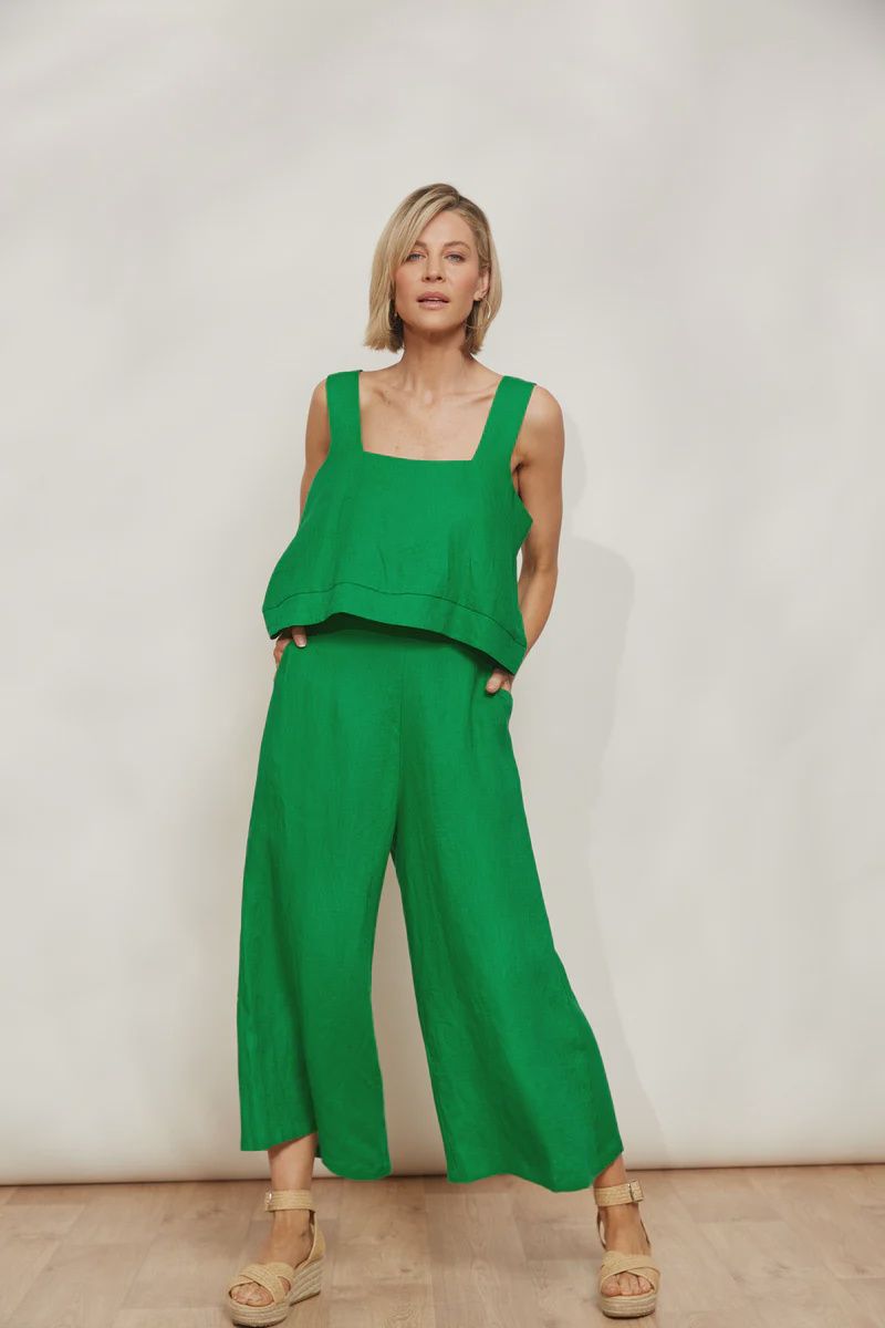 HALCYON CROP PANT - EMERALD