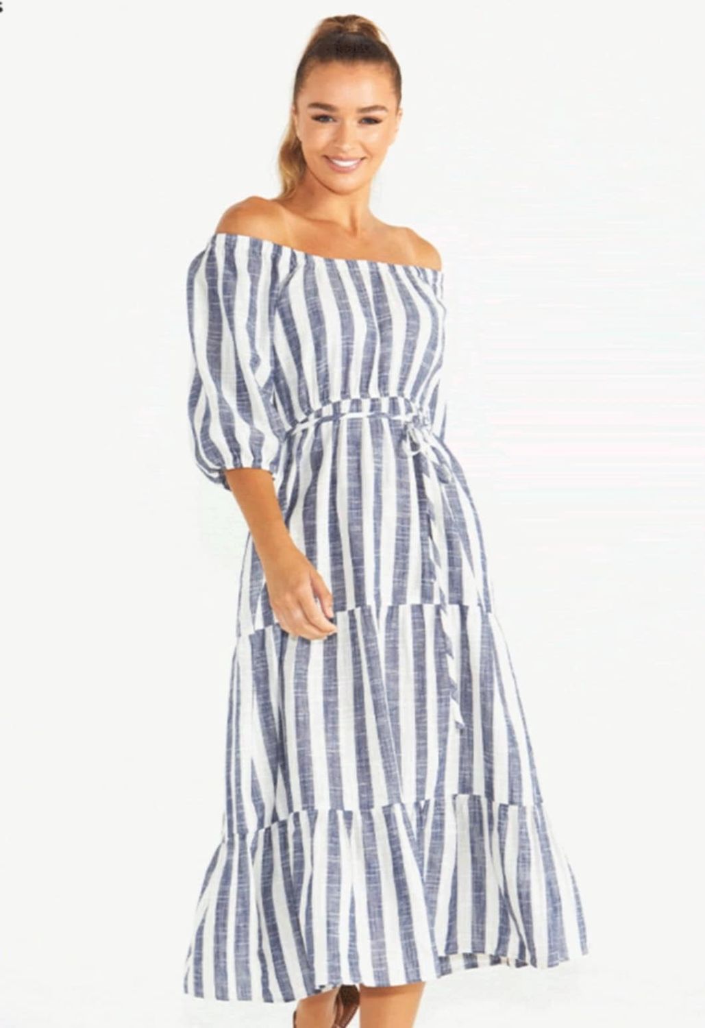 HARLEY DRESS - NAVY STRIPE