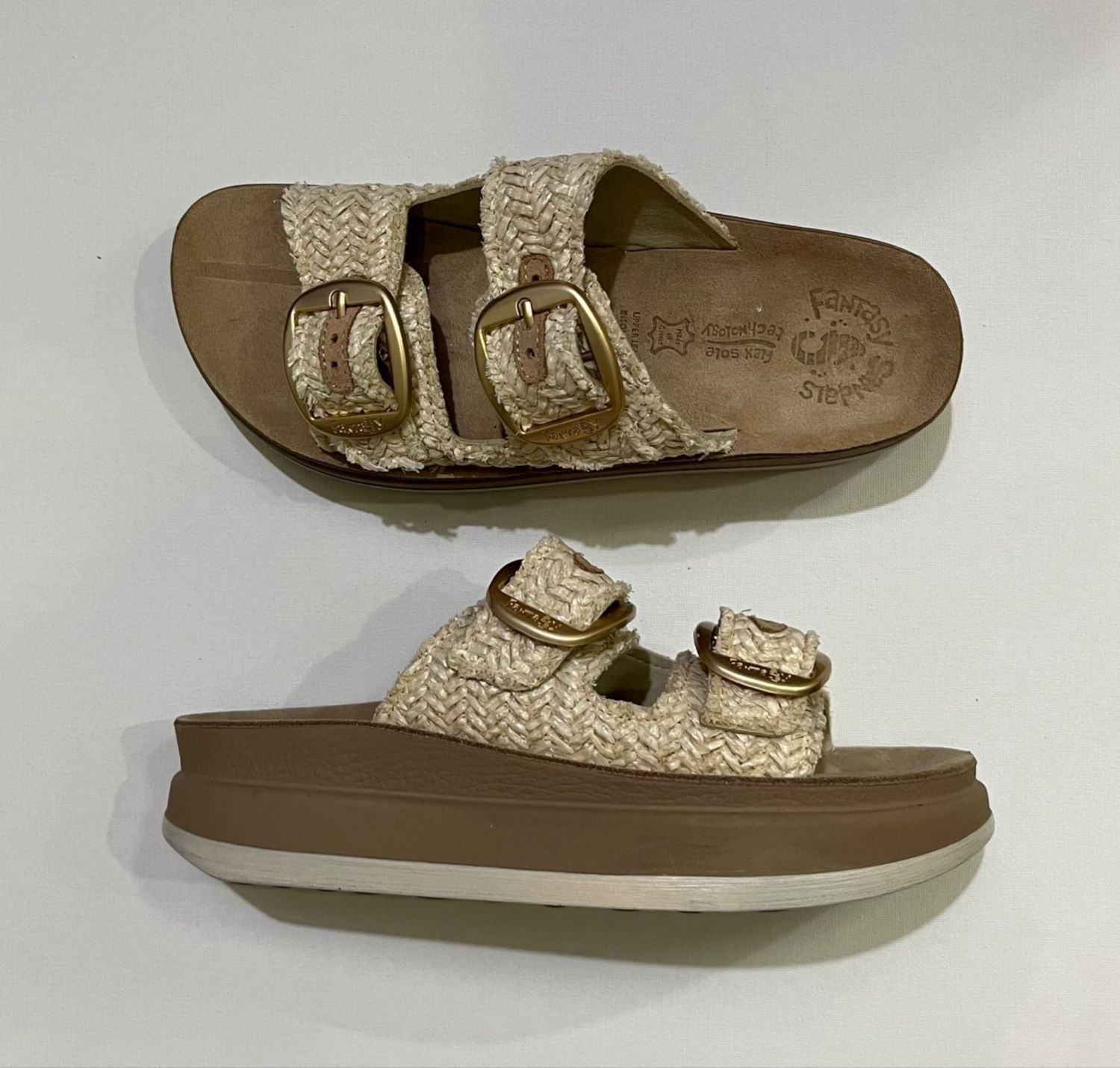 ZEFI SLIDES - VANILLA RAFFIA