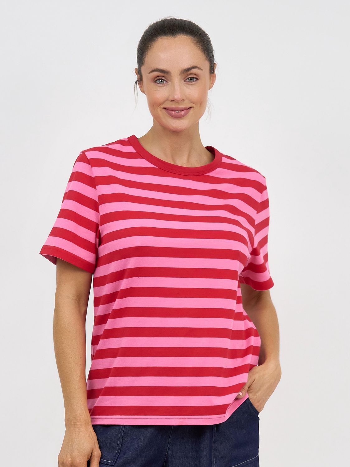 LIBERTY ROSE STRIPE R/P TEE