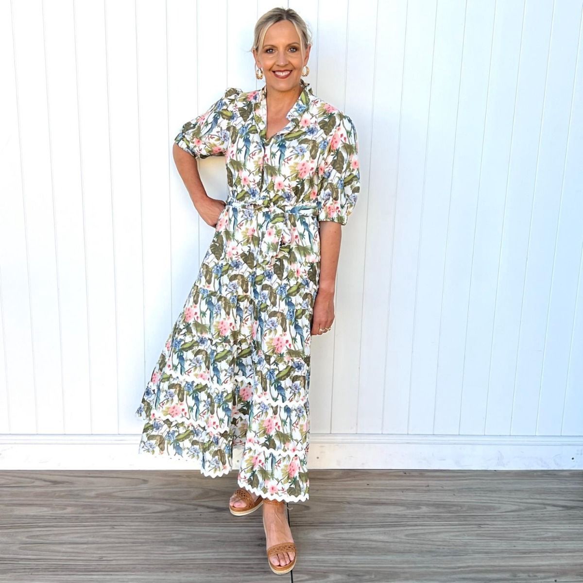 HARPER DRESS LONG - TROP FLOWER