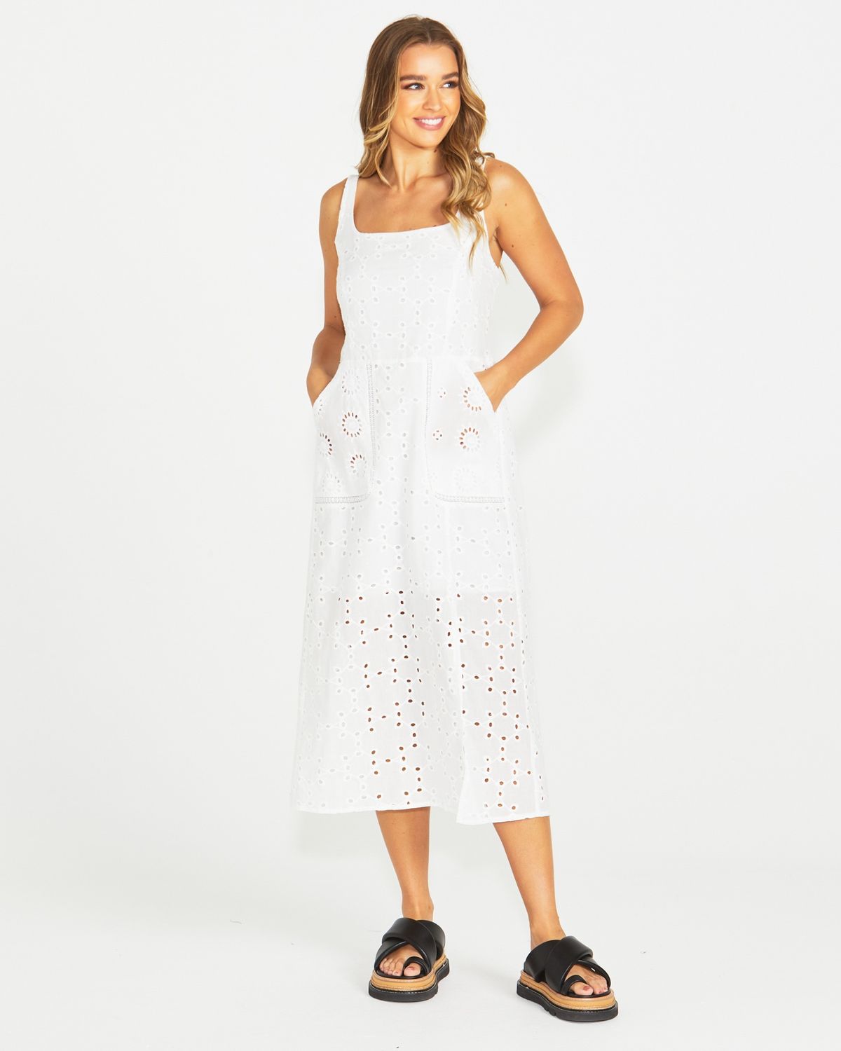 KIRBY MIDI DRESS - IVORY
