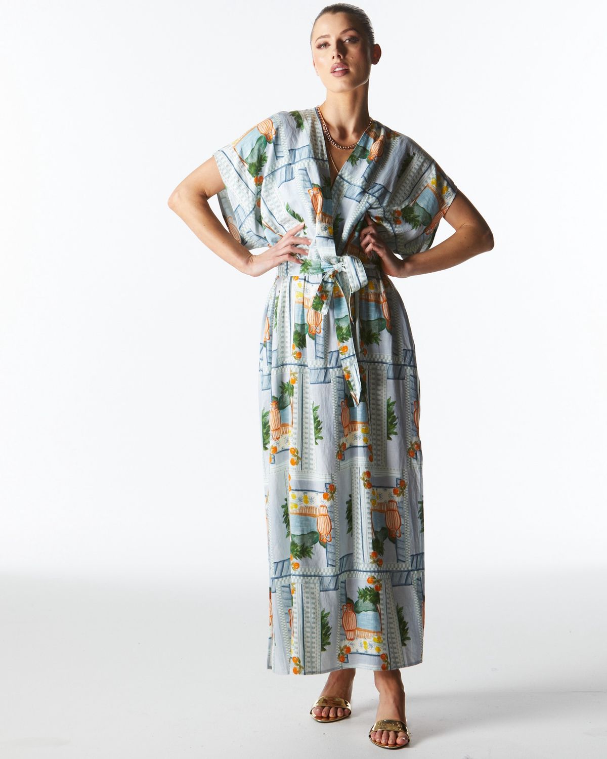 TERRACE DRESS - POSTCARD PRINT