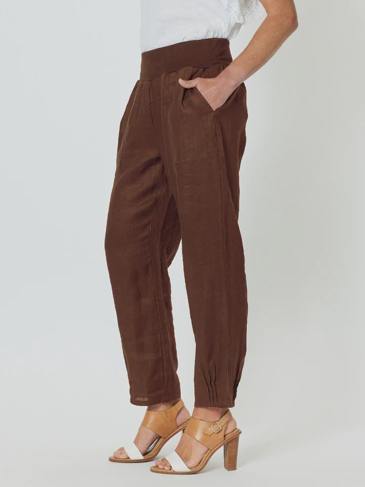 SARAH LINEN PANT - COCO