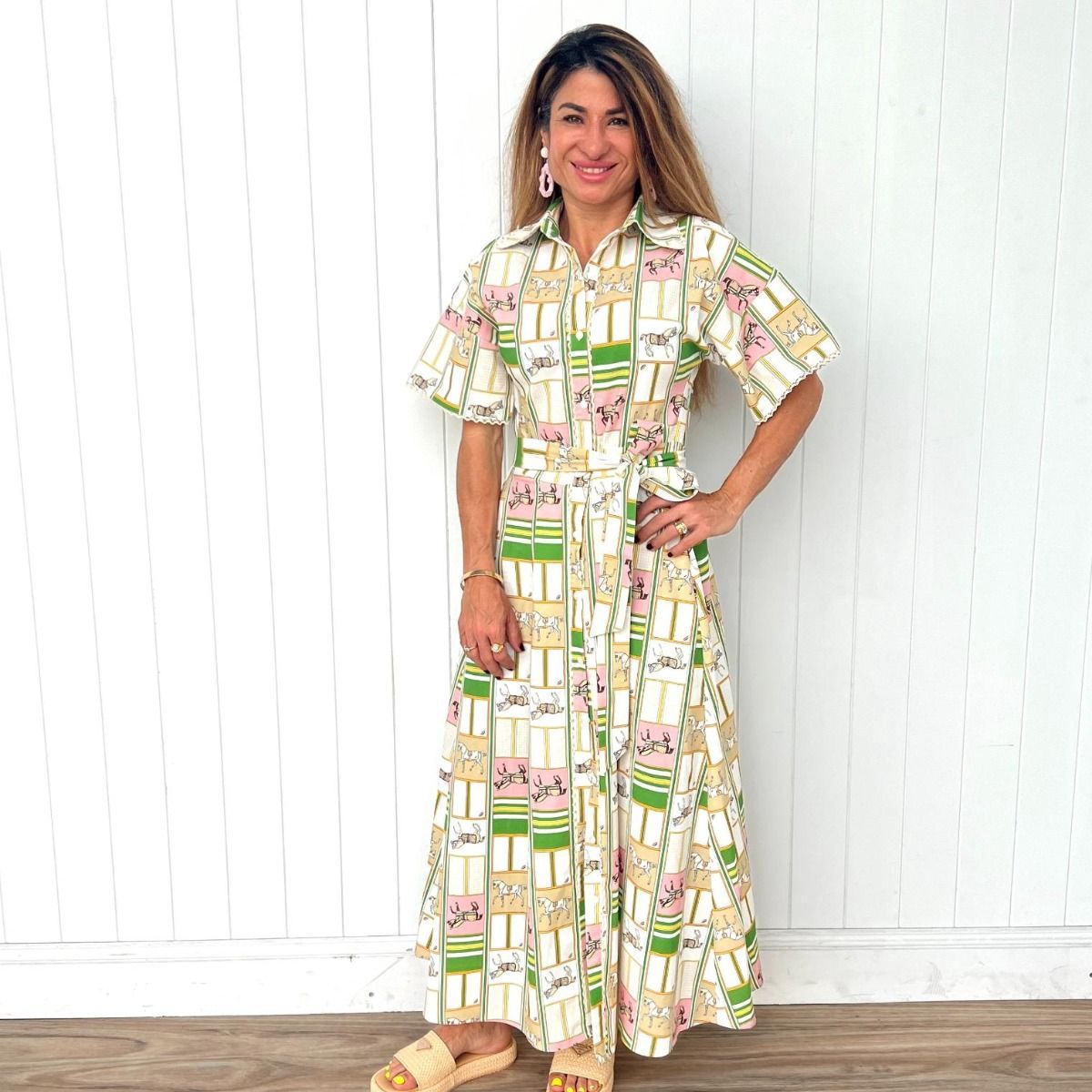 WILLOW MAXI DRESS - HORSE PRINT