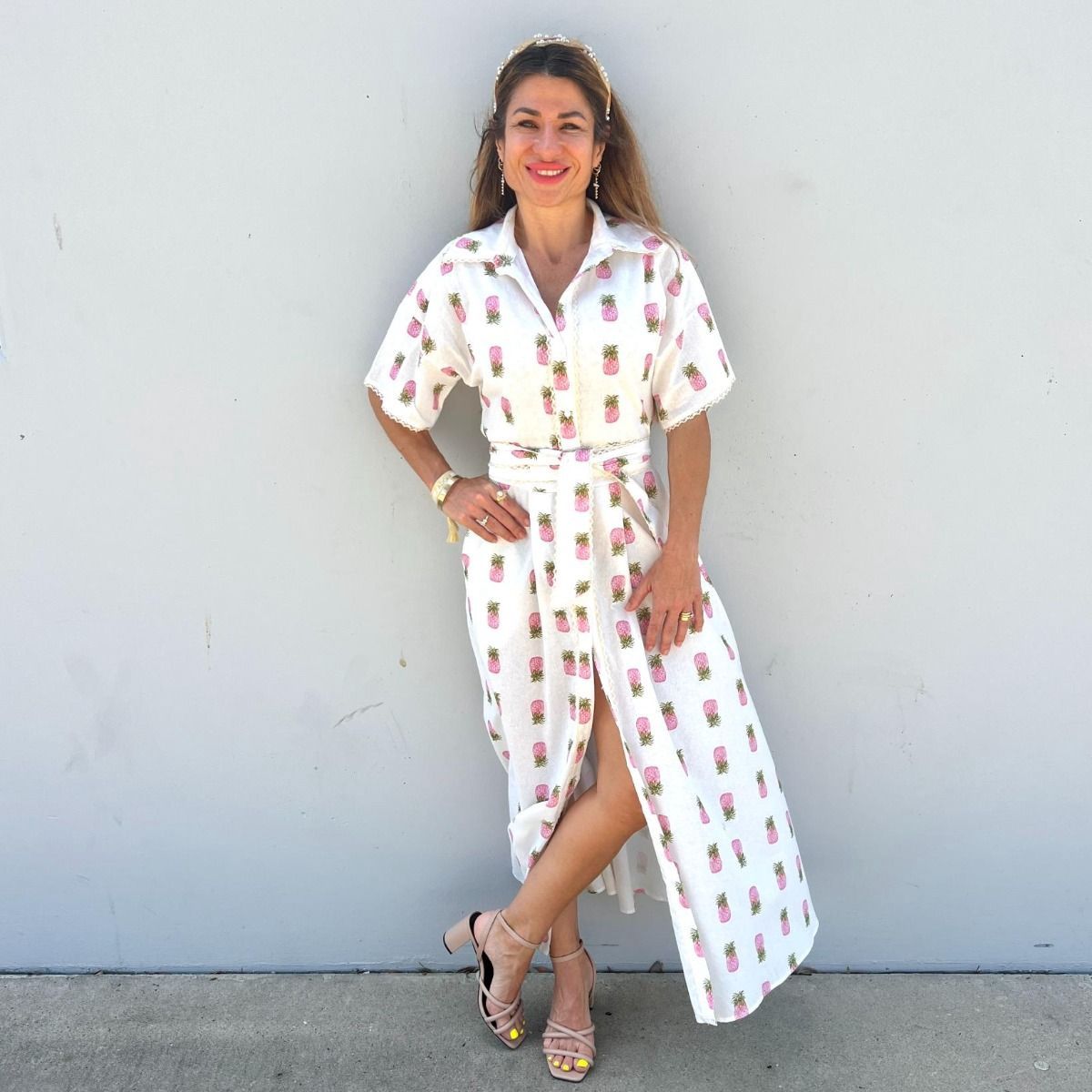 WILLOW MAXI DRESS - PINK PINEAPPLE