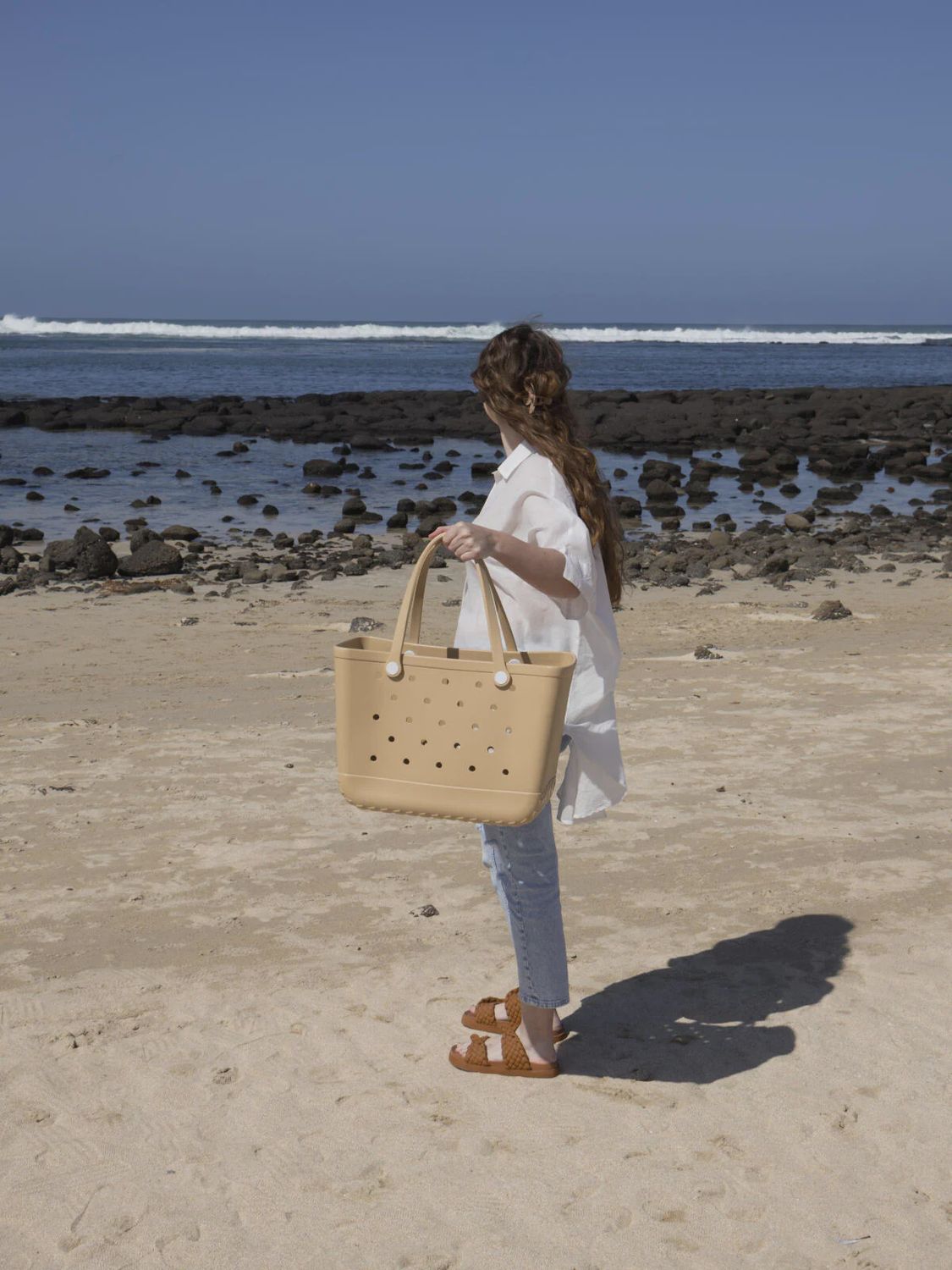 ALOHA TOTE LARGE - BEIGE