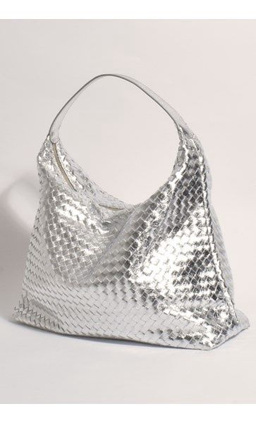 DIANE WEAVE HANDBAG - SILVER