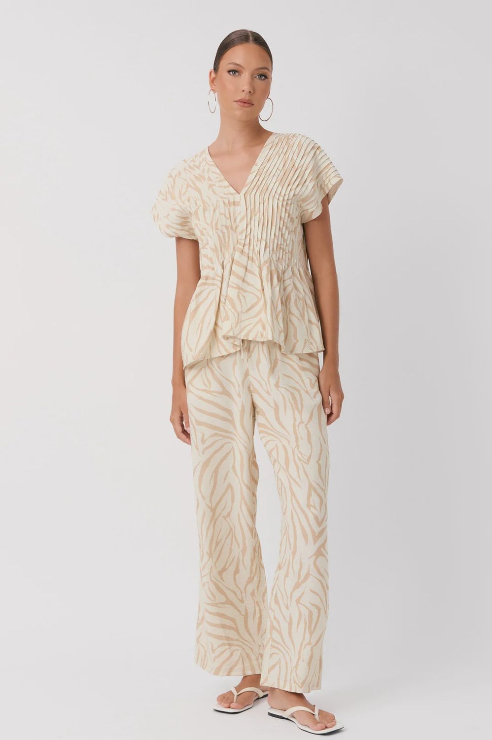DANI ZEBRA TOP - BEIGE