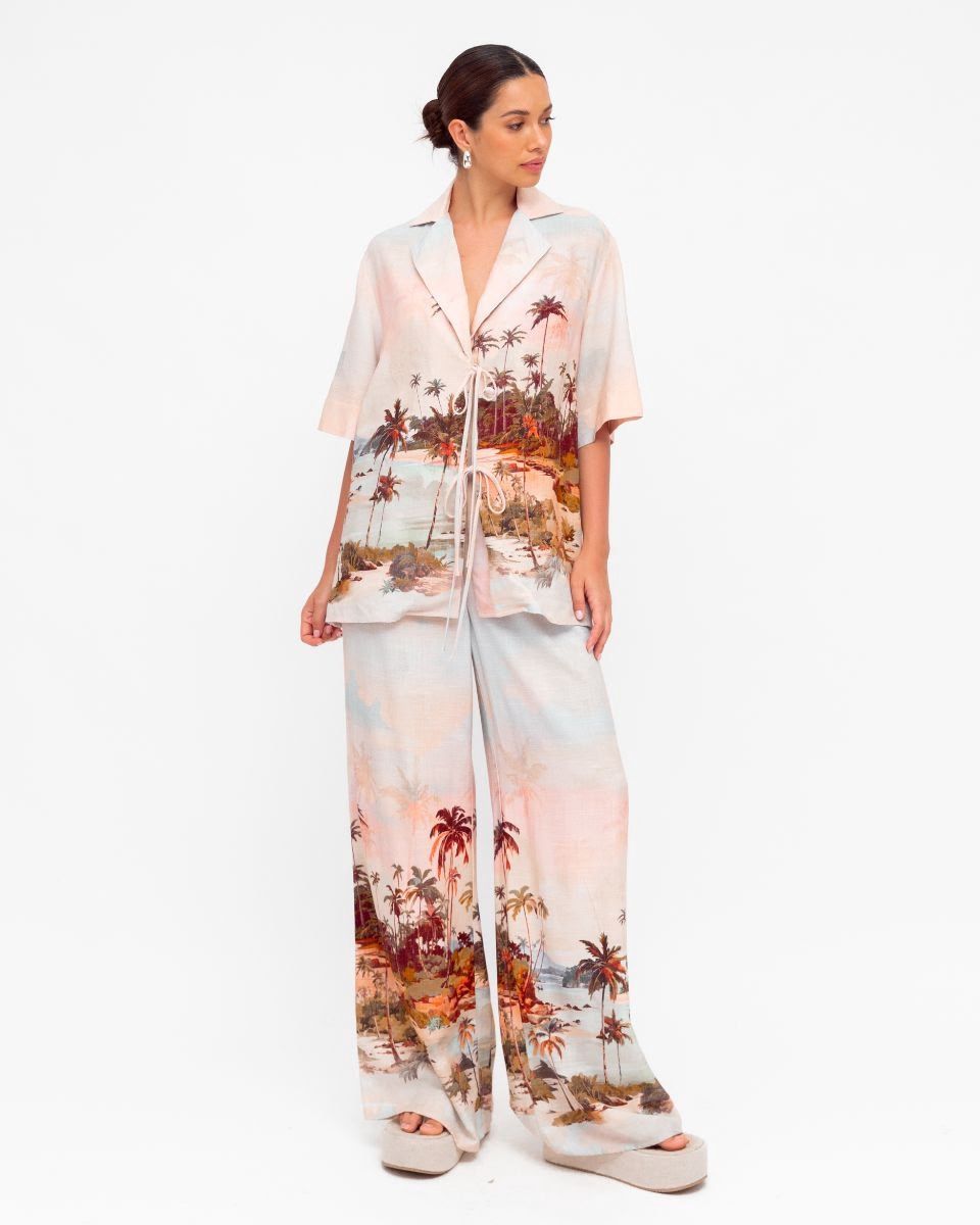 LAVINA SHORT SLEEVE TOP - TROPICAL
