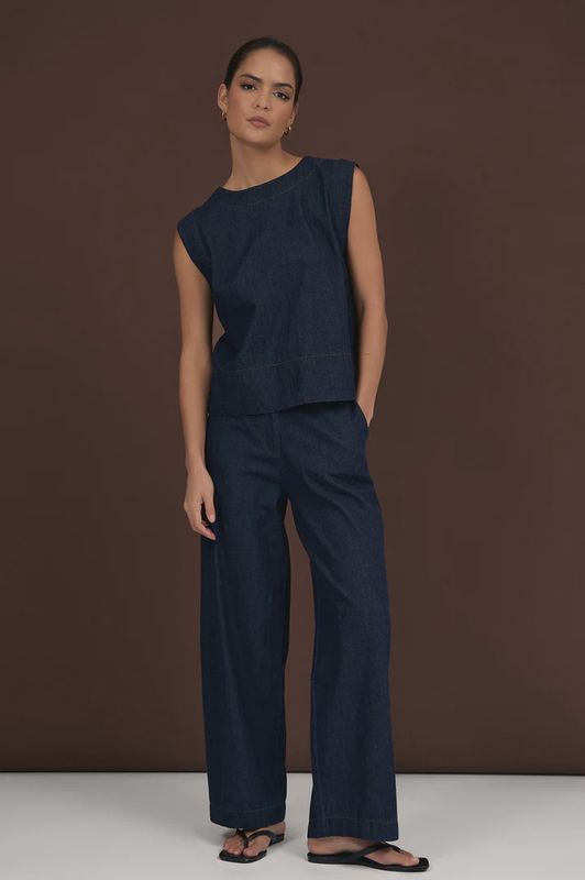 LULU DENIM PANT - DARK DENIM