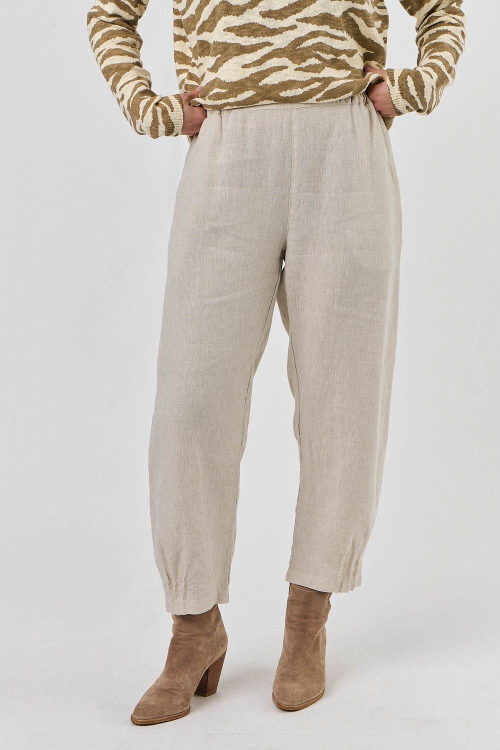 SANDI CROPPED PANT - NATURAL