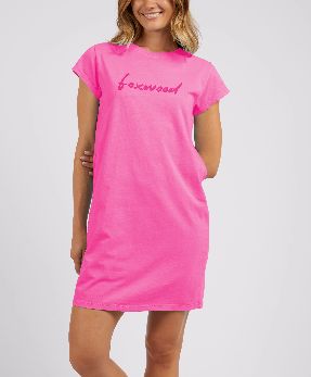 SIGNATURE EMBROIDERY DRESS - ROSE