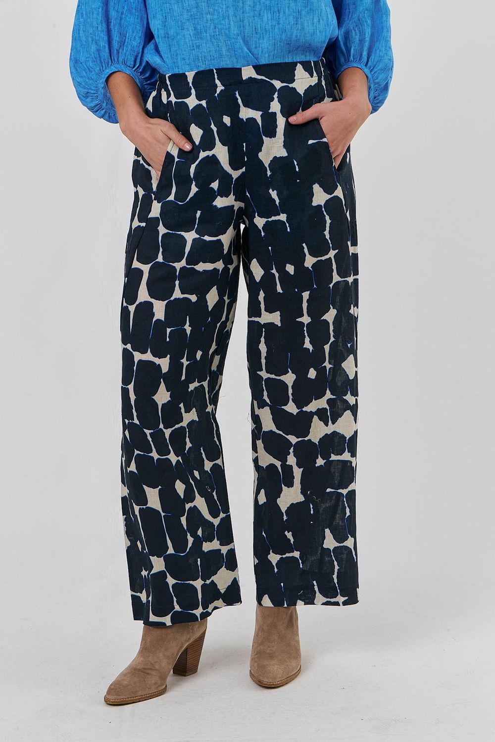 SOPHIE LONG PANT - NAVY/WHITE