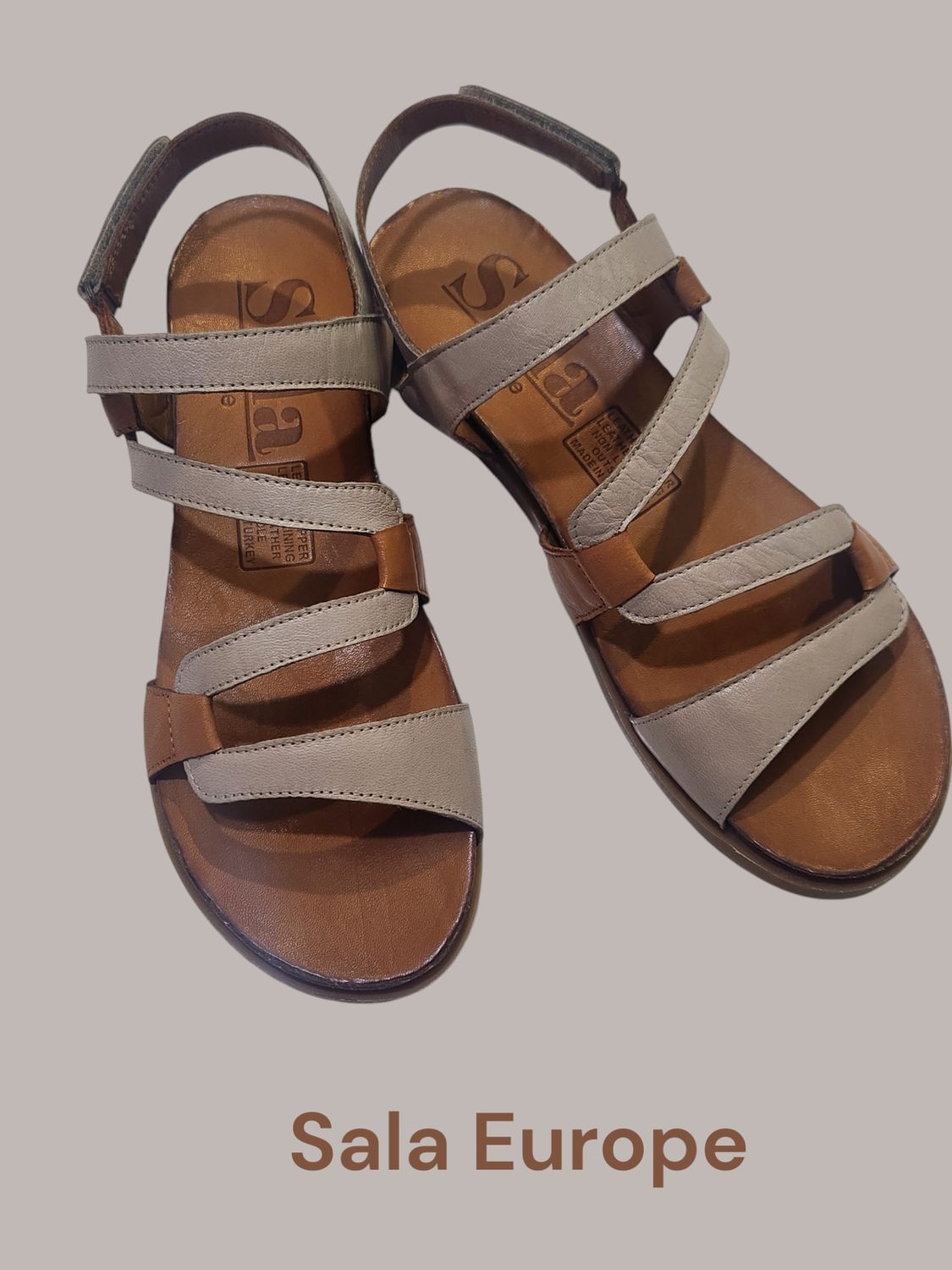 LUELLA SANDLE - STONE/COCONUT