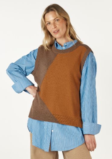 DIAMOND DAPPER VEST - BARK