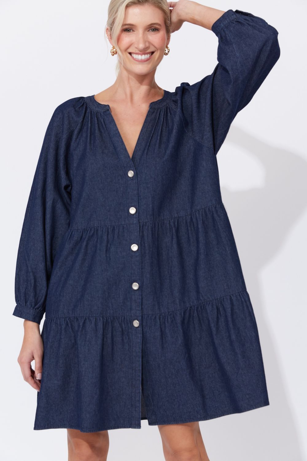 AUSTIN DENIM DRESS - INDIGO