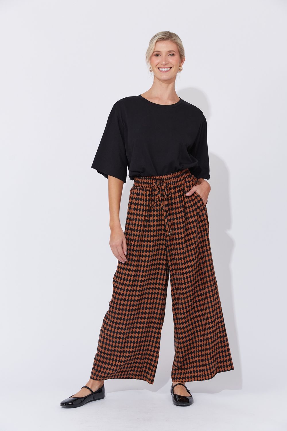 CASABLANCA PANT - CHOC/BLK