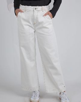 IZZY WIDE LEG JEAN - WHITE