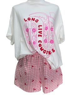 LONG LIVE COWGIRL SET - WHITE/PINK