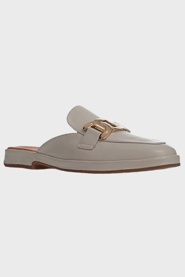 LIFELINE LEATHER SLIDE -CREAM
