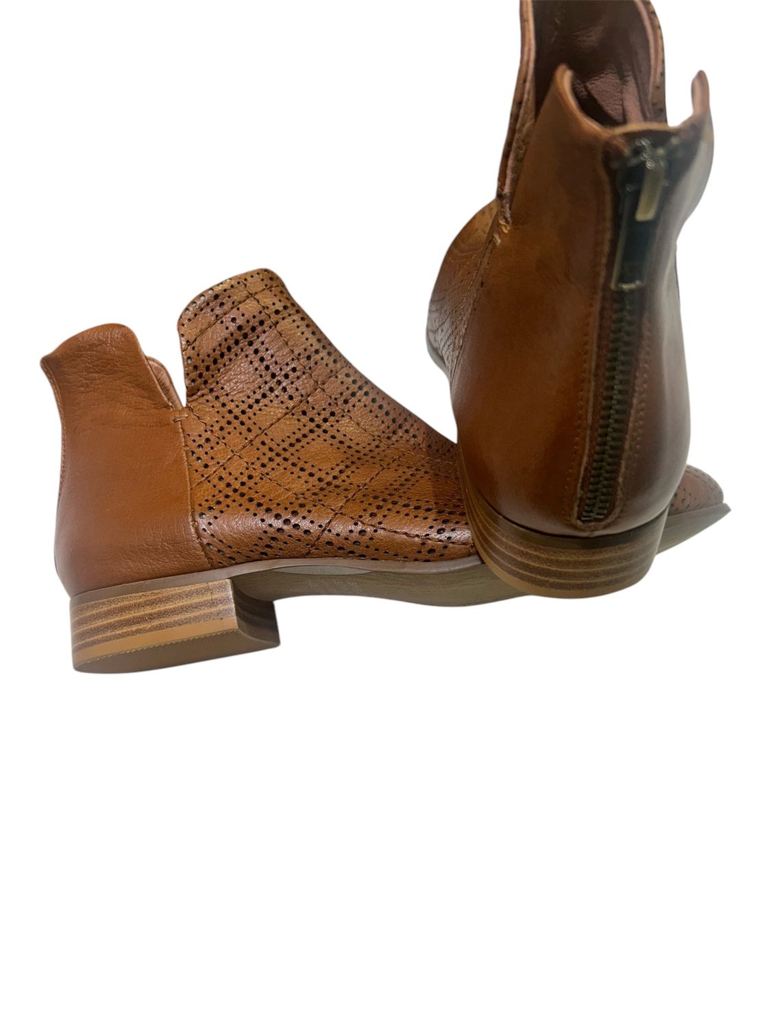 FAWNE LEATHER BOOTS - DRAMBUIE