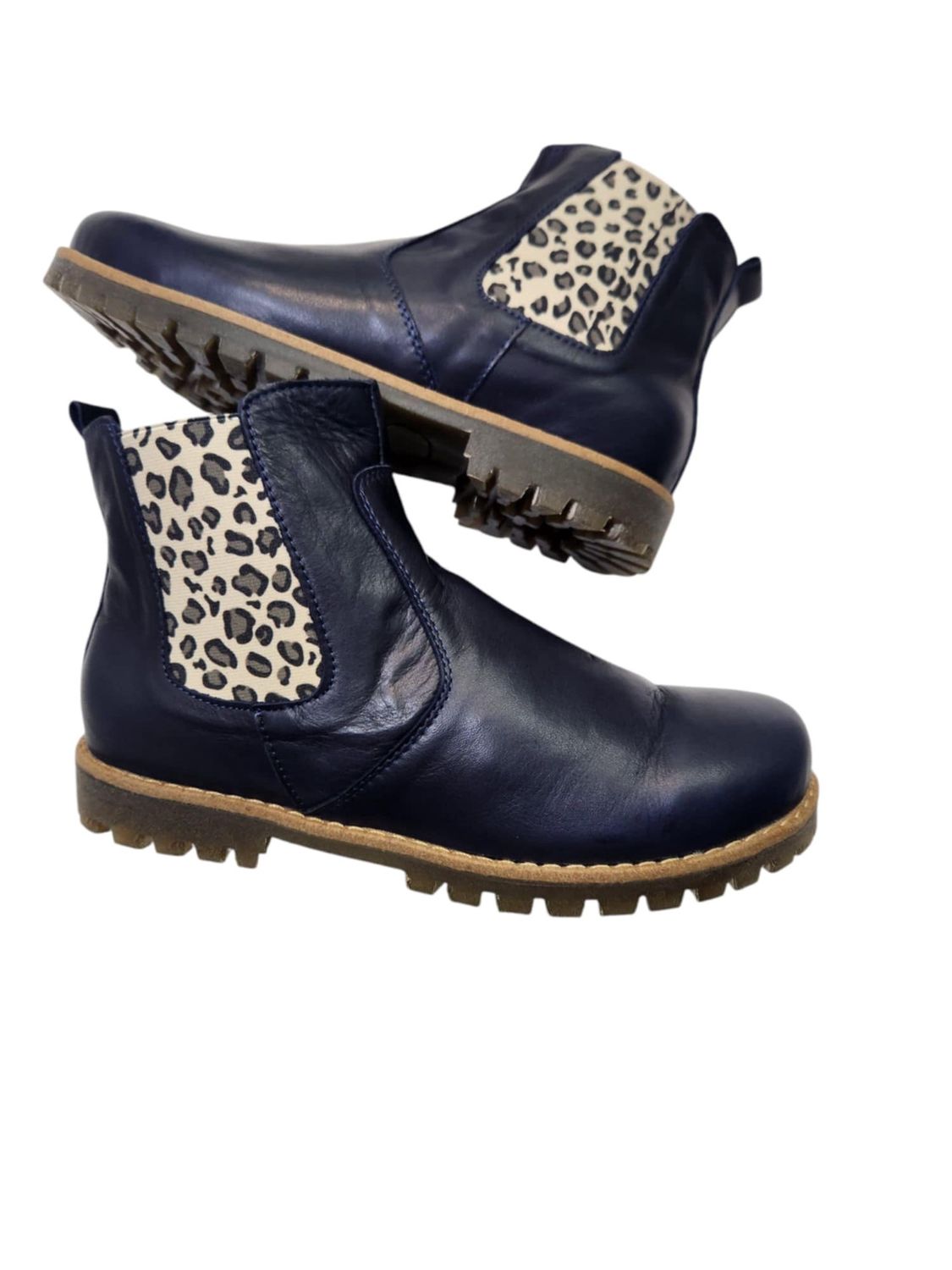TRUCKIE LEATHER BOOTS - NVY LEP